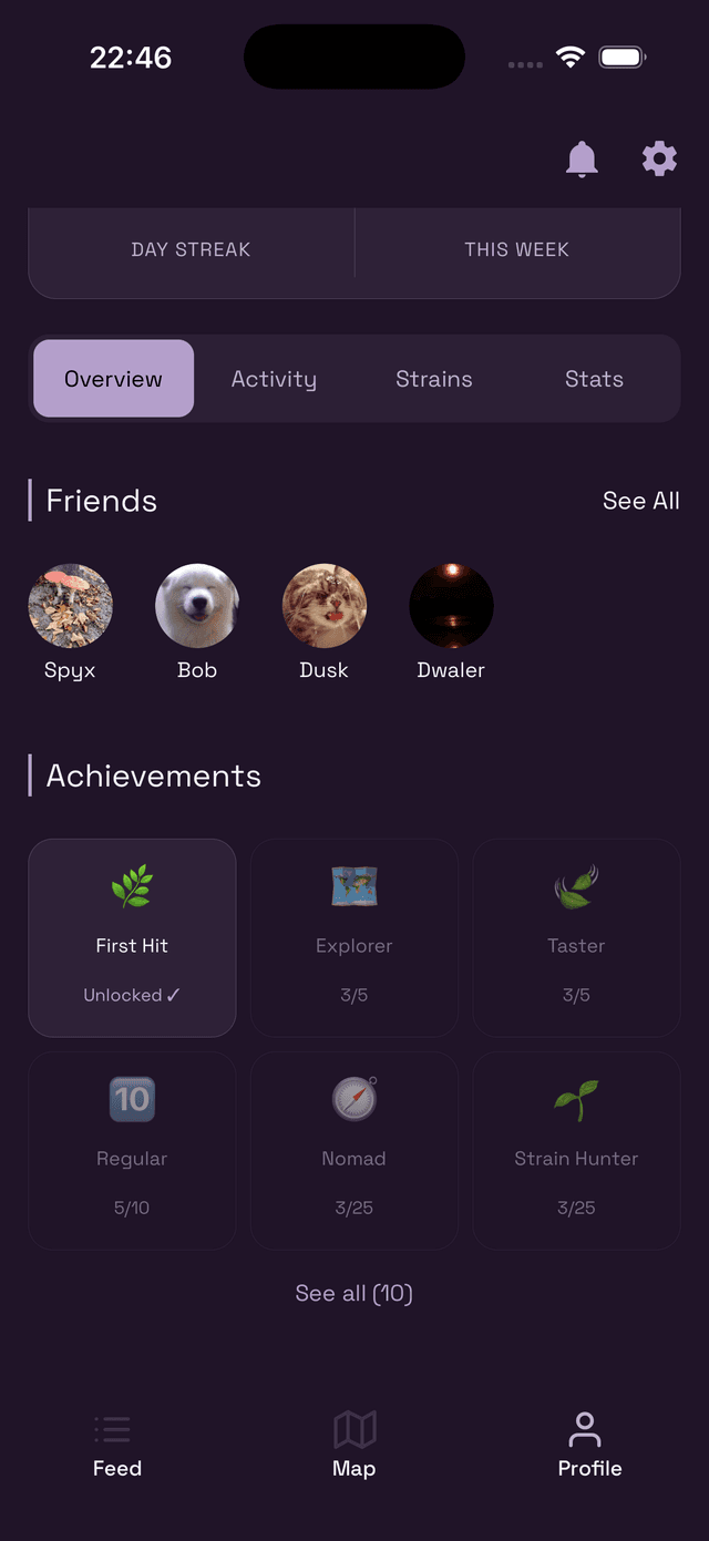 Profile overview tab